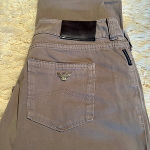Armani Jeans Women's Taupe/Light Brown Straight Leg, Sz 30